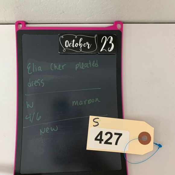 Eliacher Pleated Summer Party Dress Womens 4/6 Maroon V Neck Backless Pockets - Picture 13 of 16